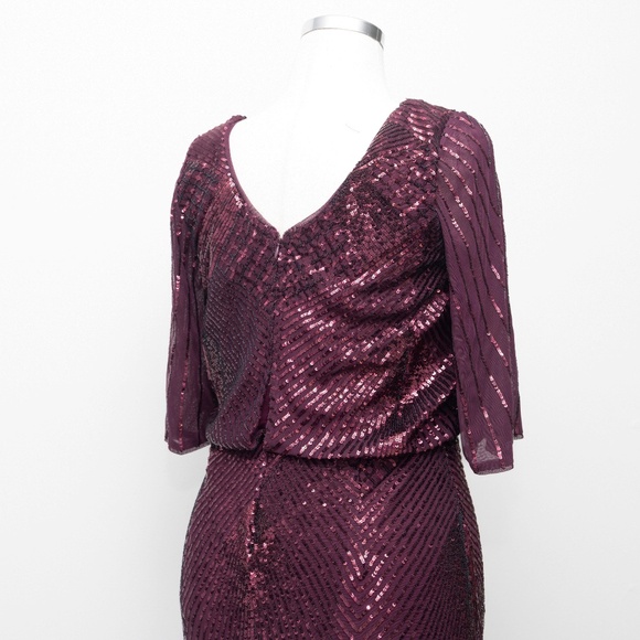 R&M Richards -  Sequin Art Deco Evening Gown - Picture 12 of 13